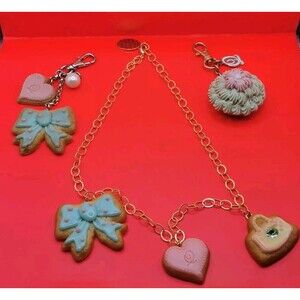 Q-Pot Necklace Set Cookie Charm Cute Japan Pastel Candy Style Jewelry Lot Bundle